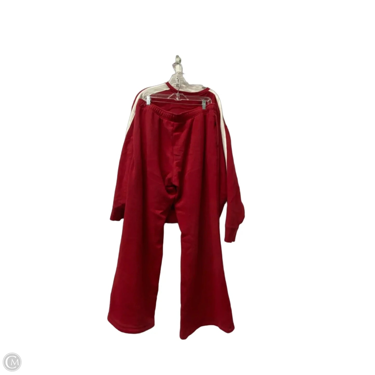 Athletic Pants 2pc By Pink In Red, Size: 1x