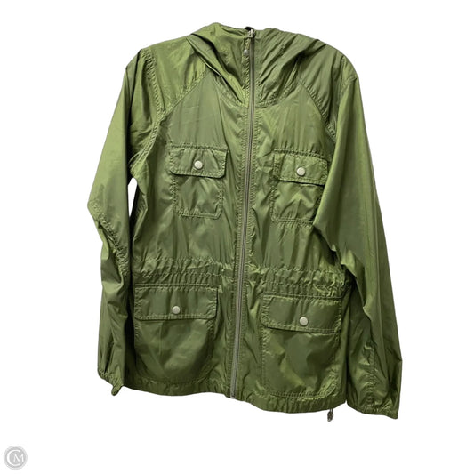 Jacket Windbreaker By Eddie Bauer In Green, Size: S