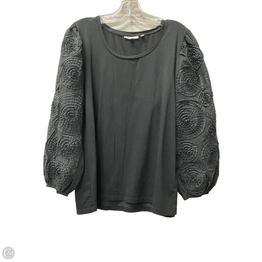 Top Long Sleeve By Chicos In Black, Size: L