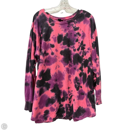 Sweatshirt Crewneck By Torrid In Tie Dye Print, Size: 1x