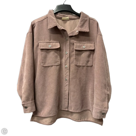 Jacket Shirt By New In In Pink, Size: Xl