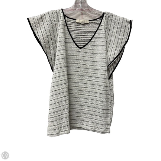 Top Short Sleeve By Loft In White, Size: M