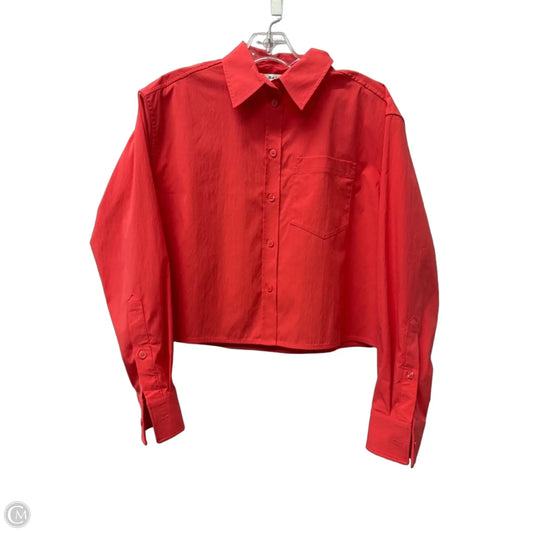 Athletic Top Long Sleeve Collar By Athleta In Orange, Size: Xs