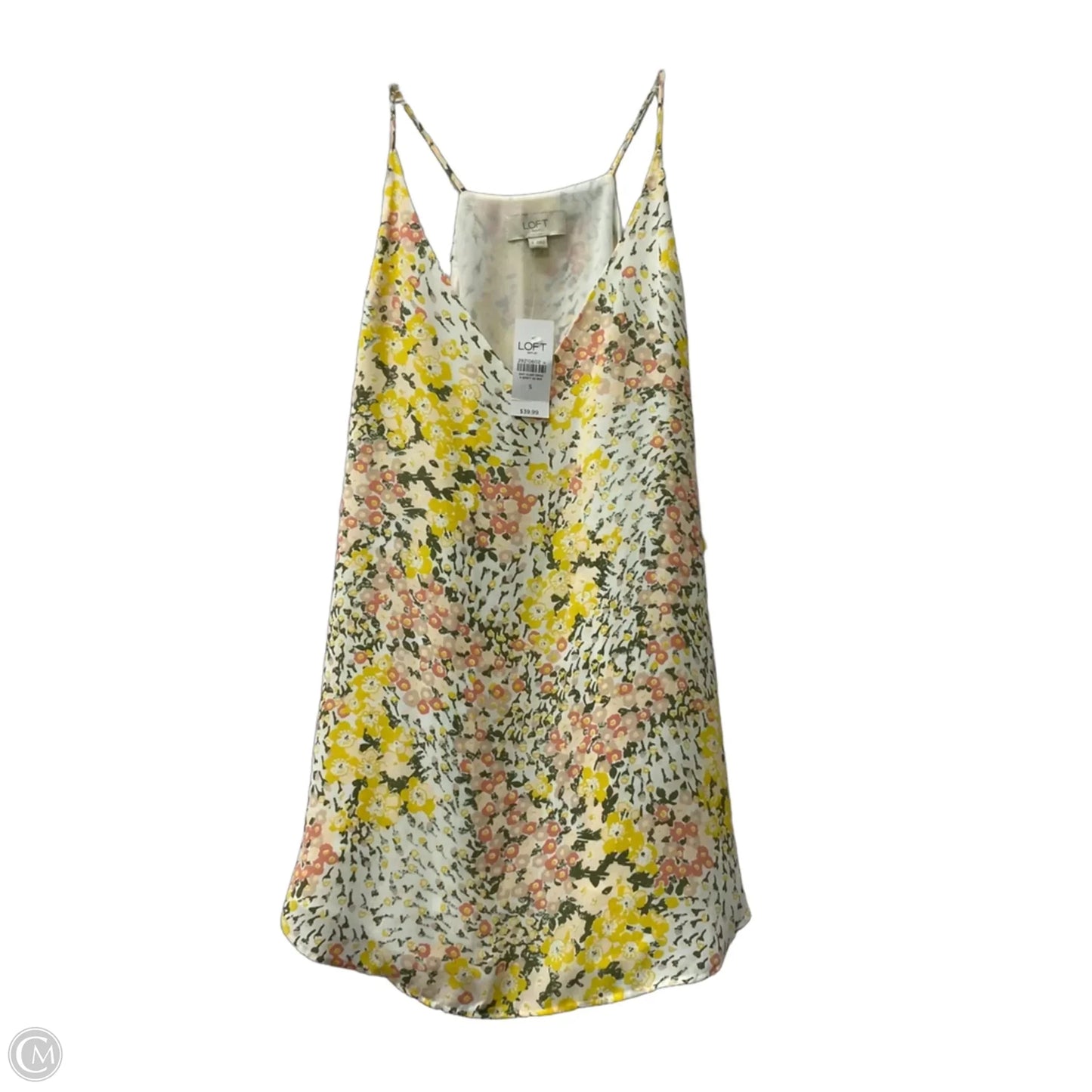 Top Sleeveless By Loft In Yellow, Size: S