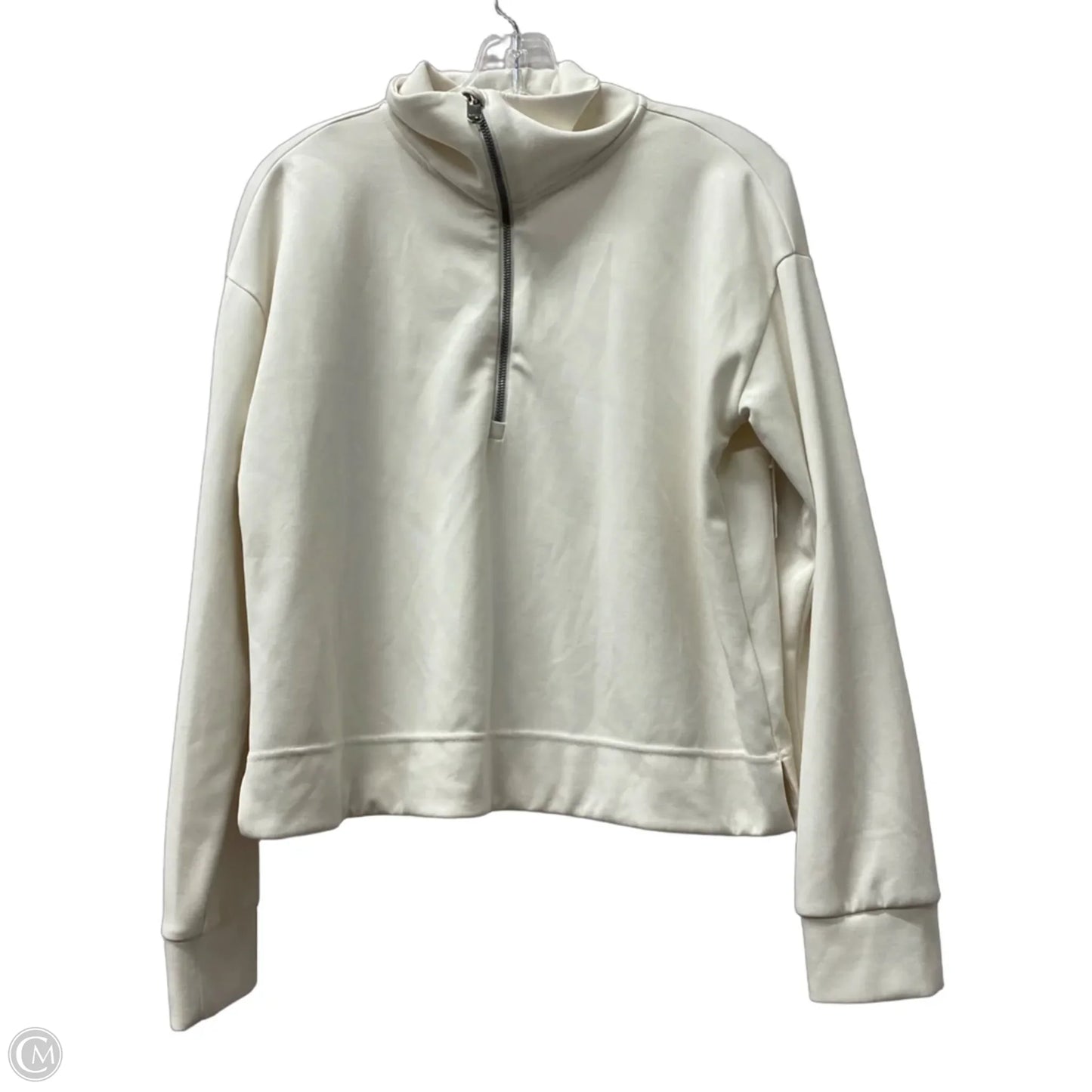 Athletic Top LS Short Sleeve By Athleta In Cream, Size: M