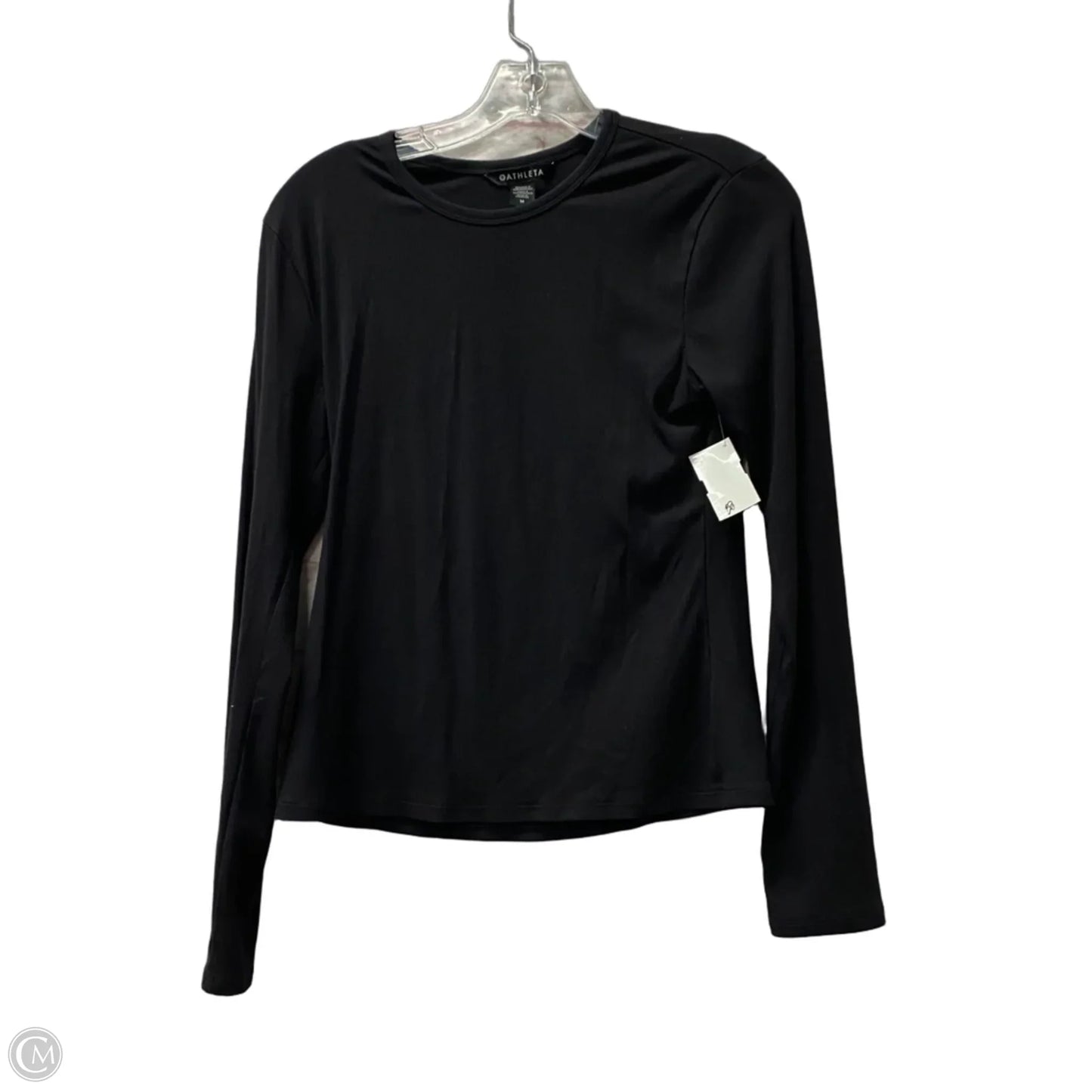 Athletic Top Short Sleeve By Athleta In Black, Size: M