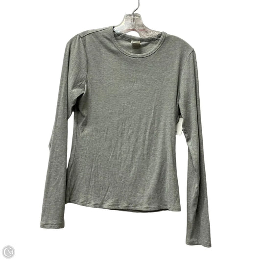 Top Long Sleeve Athletic By Athleta In Grey, Size: M