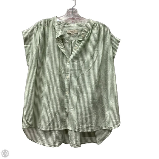 Top Short Sleeve By Loft In Green, Size: M