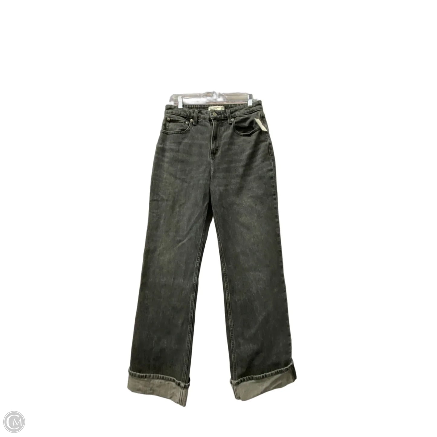 Jeans Cropped By Abercrombie And Fitch In Black, Size: