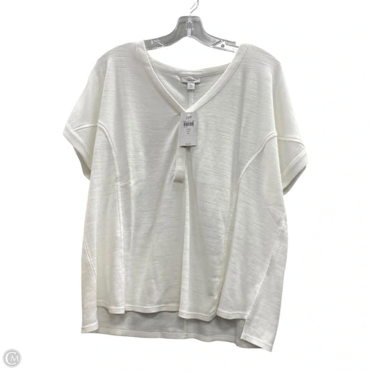 Top Short Sleeve By J. Jill In White, Size: L