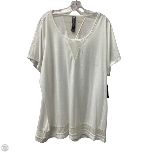 Athletic Top Short Sleeve By Rbx In White, Size: 3x