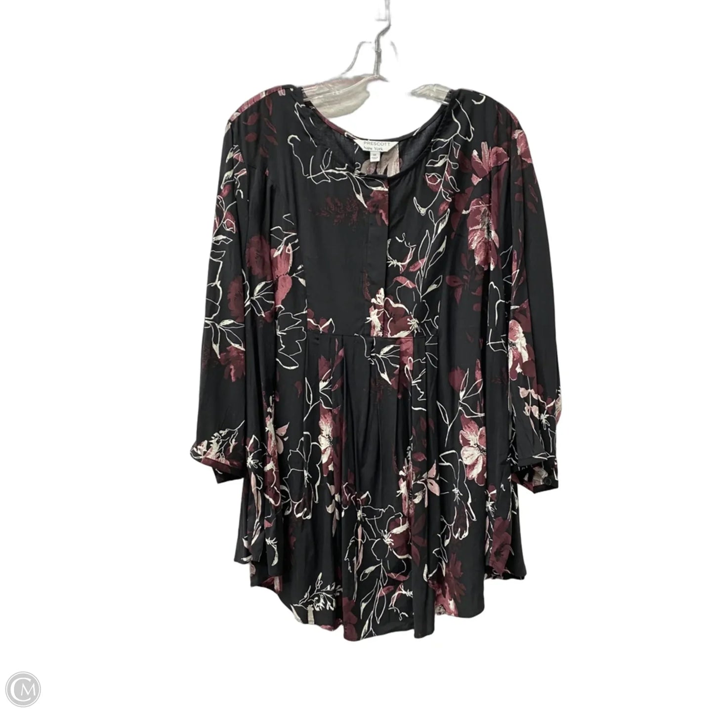 Top Long Sleeve By Cme In Black, Size: 3x