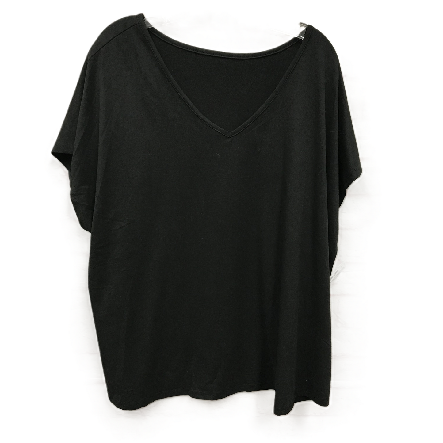 Black Top Short Sleeve By Shein, Size: 3x