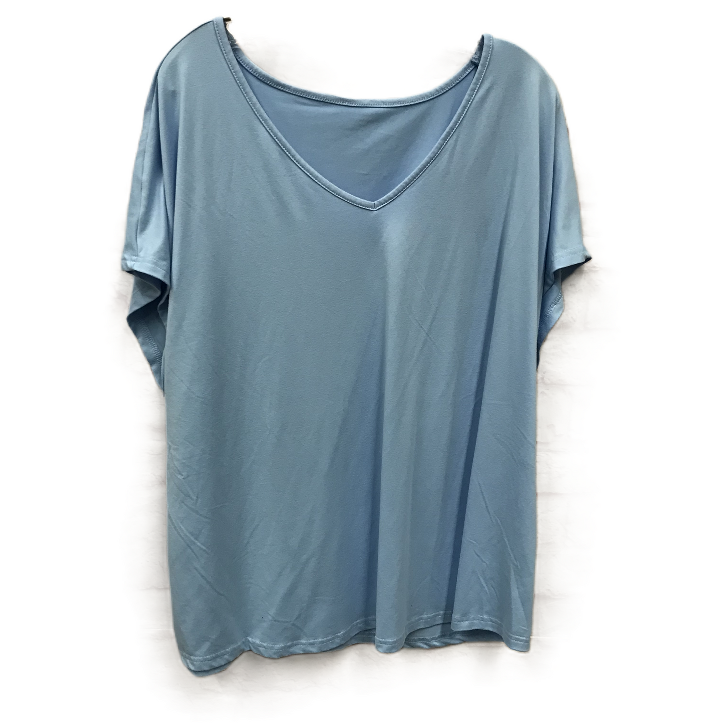 Blue Top Short Sleeve By Shein, Size: 3x