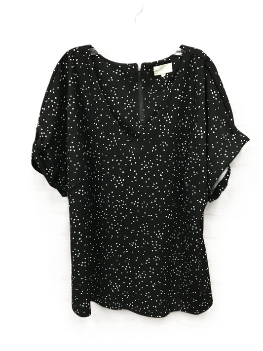 Black Top Short Sleeve By Melloday, Size: 2x