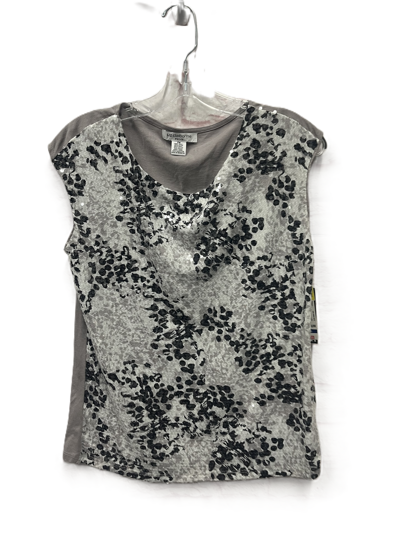 Top Sleeveless By Liz Claiborne In Grey, Size: Mp