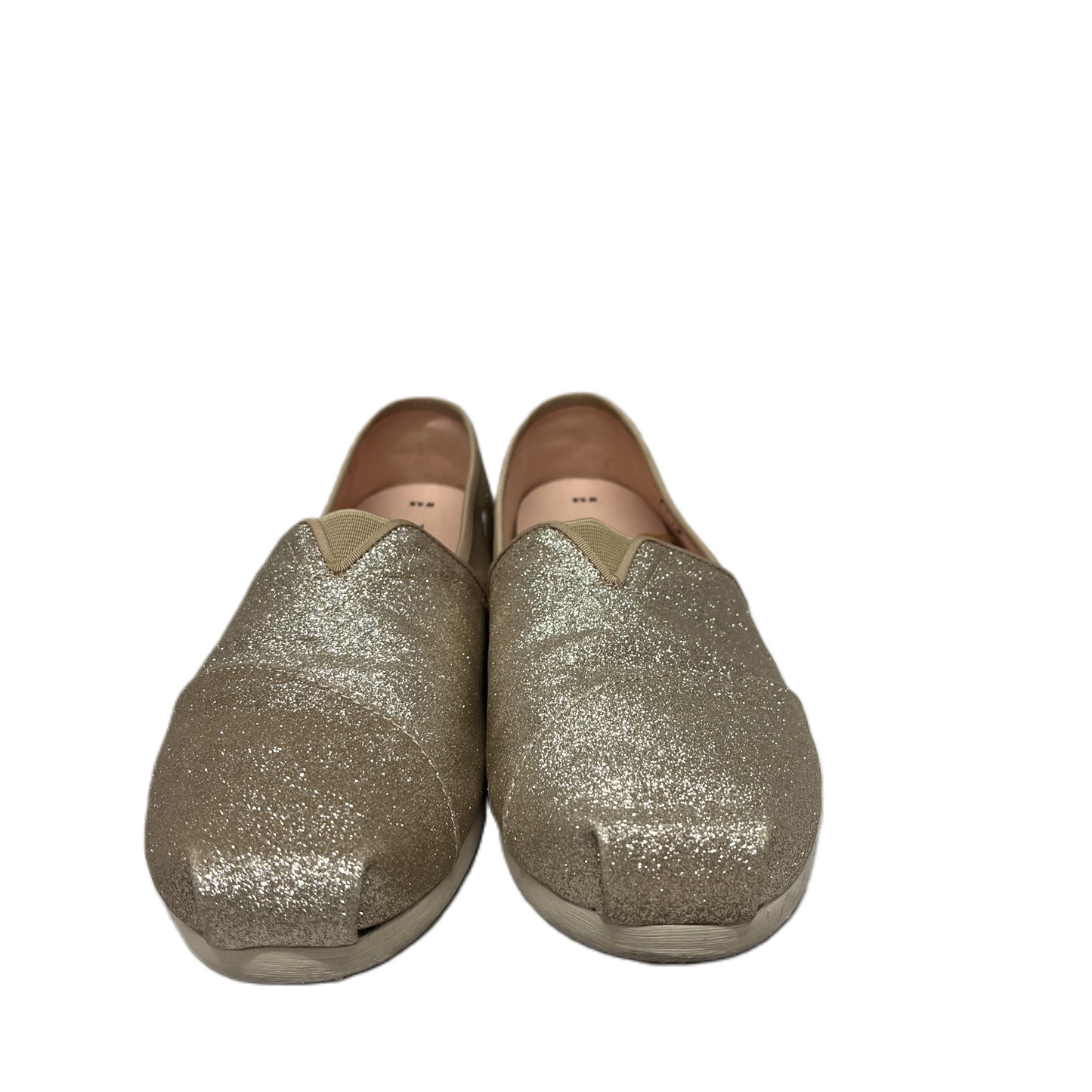 Shoes Flats By Toms In Gold, Size: 9.5