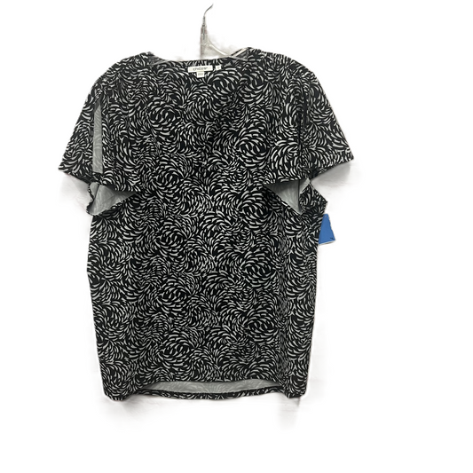 Top Short Sleeve By Chicos In Black & Grey, Size: Xl