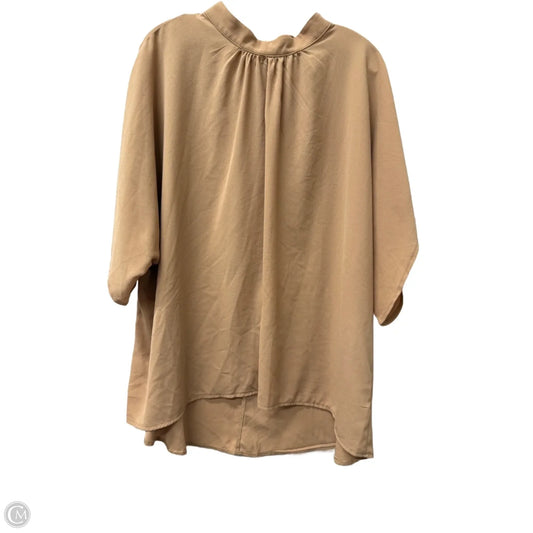 Top Short Sleeve By Shein In Tan, Size: 4x