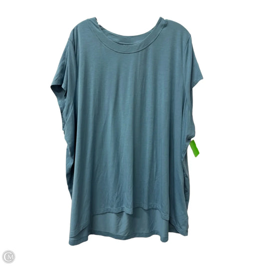 Athletic Top Short Sleeve By Athleta In Blue, Size: 2x