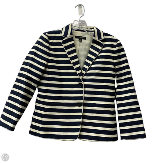 Blazer By Ann Taylor In Blue & Cream, Size: Xs
