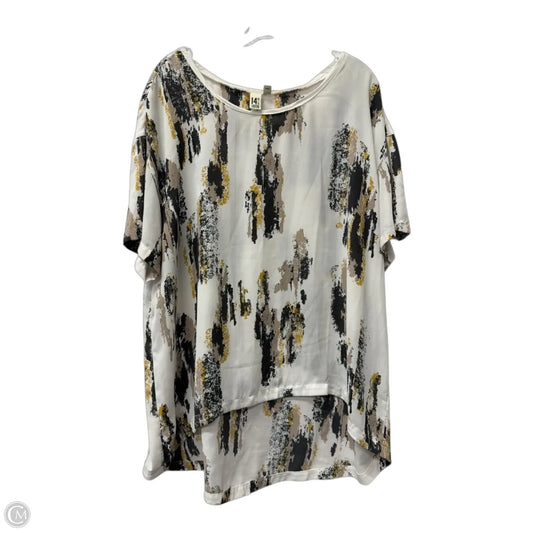 Top Short Sleeve By 14th And Union In Grey & White, Size: Xl
