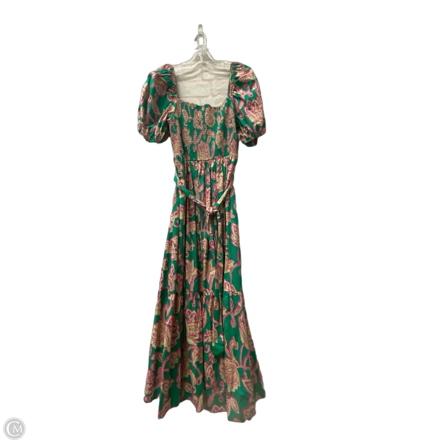 Dress Casual Maxi By Flying Tomato In Green & Pink, Size: L