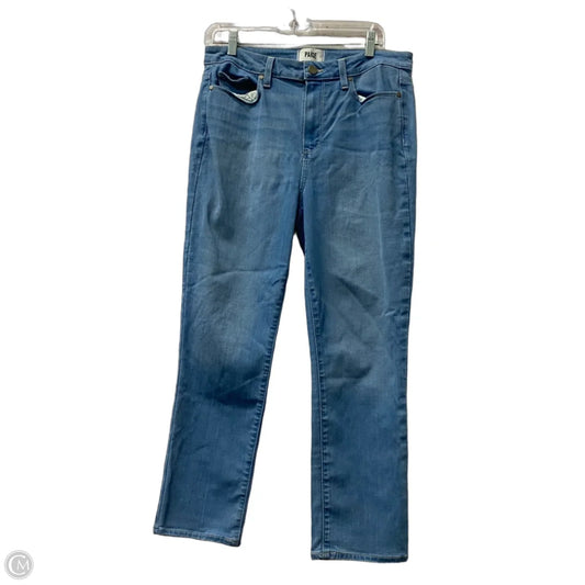 Jeans Straight By Paige In Blue Denim, Size: 12