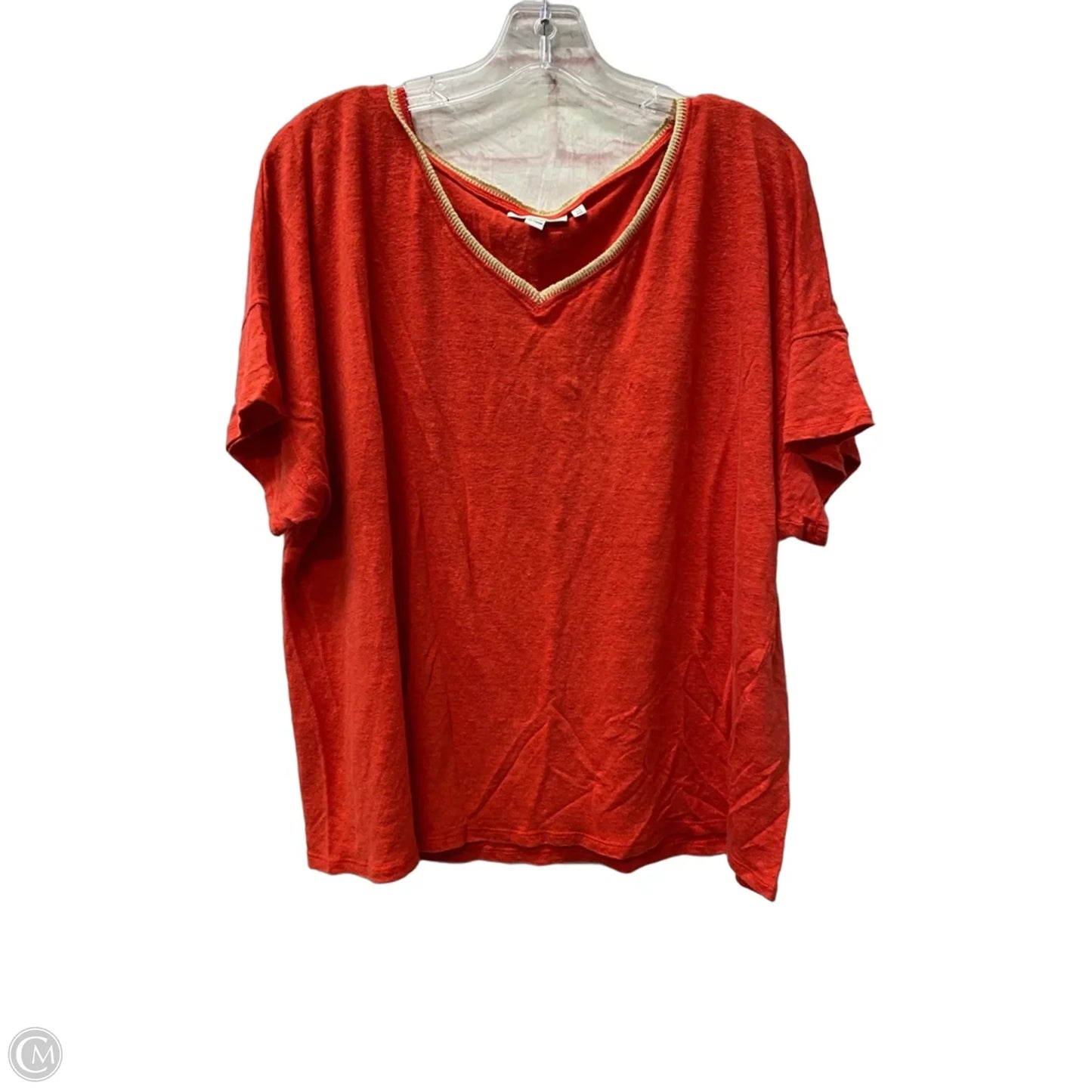 Top Short Sleeve By Chicos In Red, Size: 1x