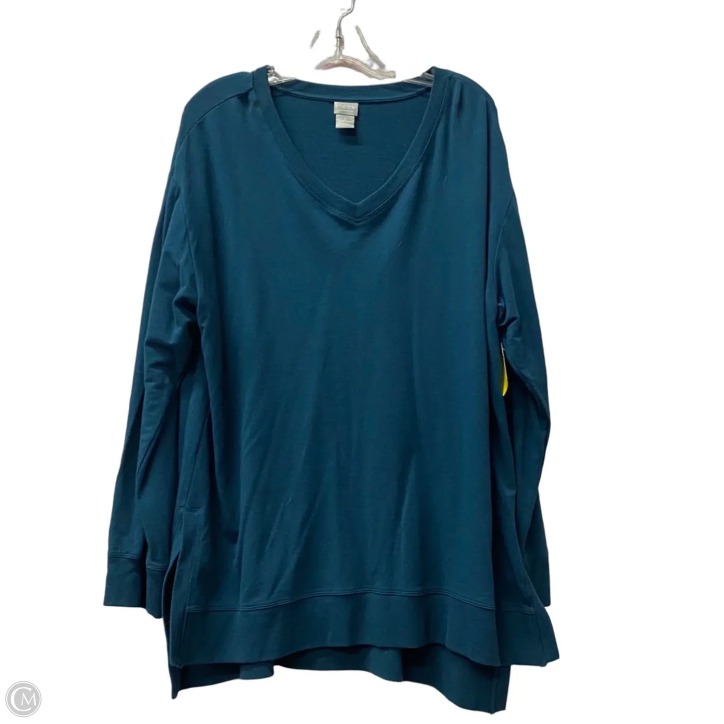 Top Long Sleeve By Chicos In Blue, Size: Xl