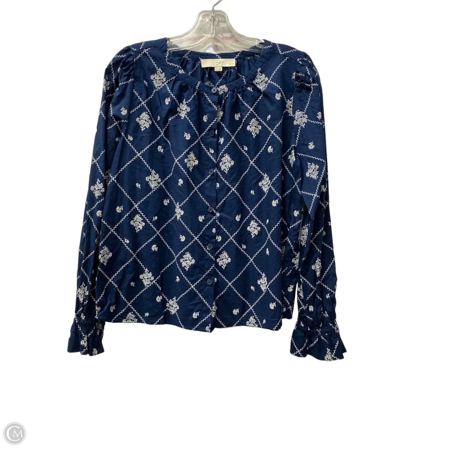 Top Long Sleeve By Loft In Blue, Size: Mp