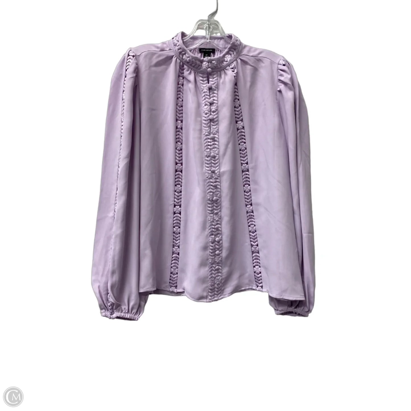 Top Long Sleeve By Ann Taylor In Purple, Size: Mp