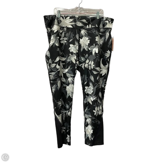 Athletic Pants By Tek Gear In Black & Grey, Size: 2x