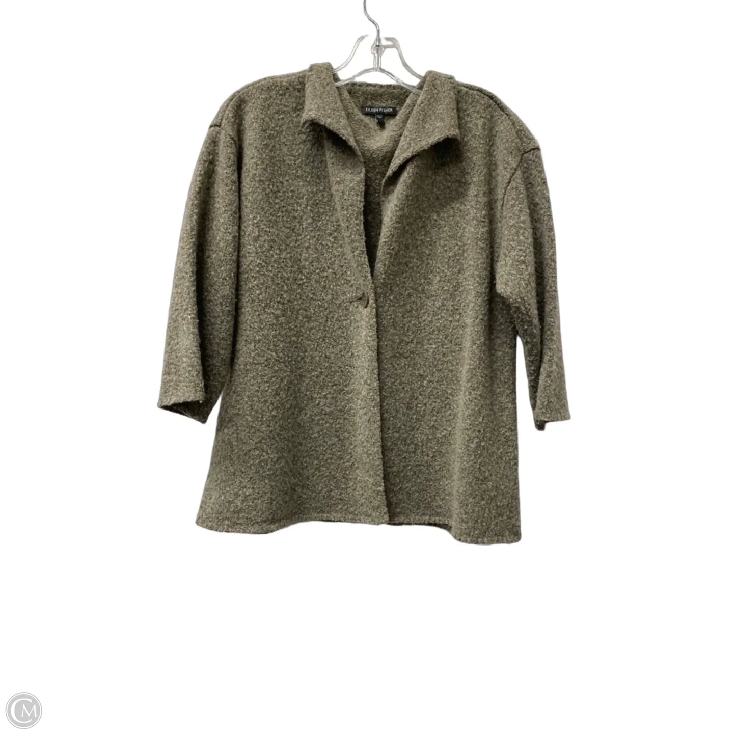 Sweater Cardigan By Eileen Fisher In Taupe, Size: S