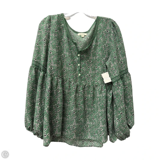 Top Long Sleeve By Max Studio In Green, Size: Xl