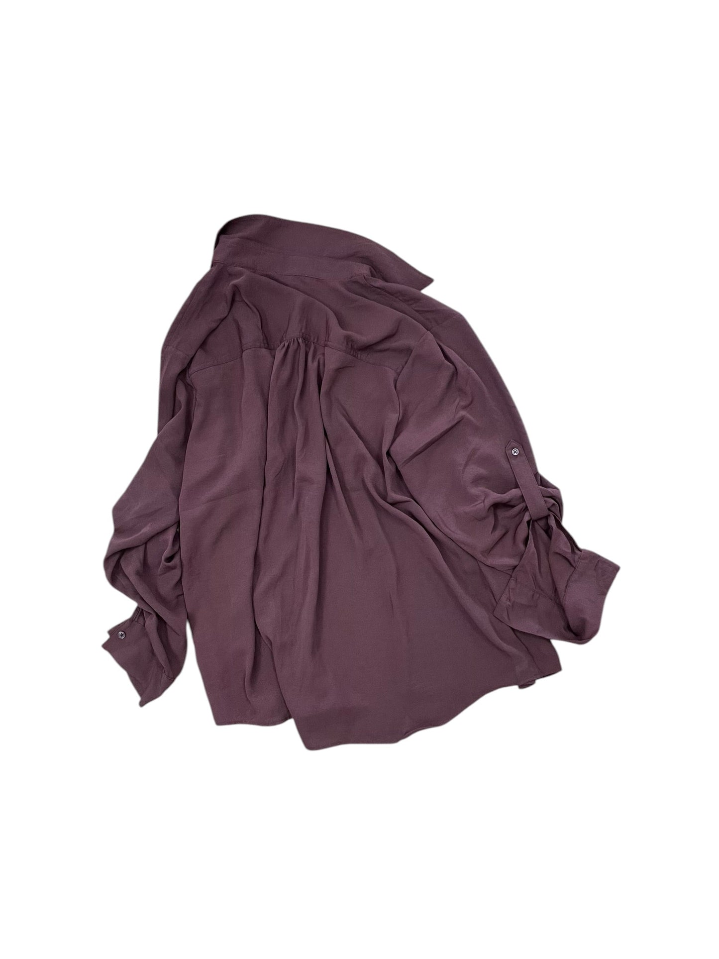 Blouse Ls By Maurices In Brown, Size:1X