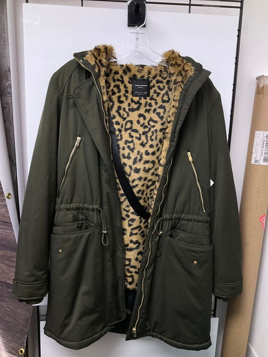 Coat Parka By Zara In Green, Size: S