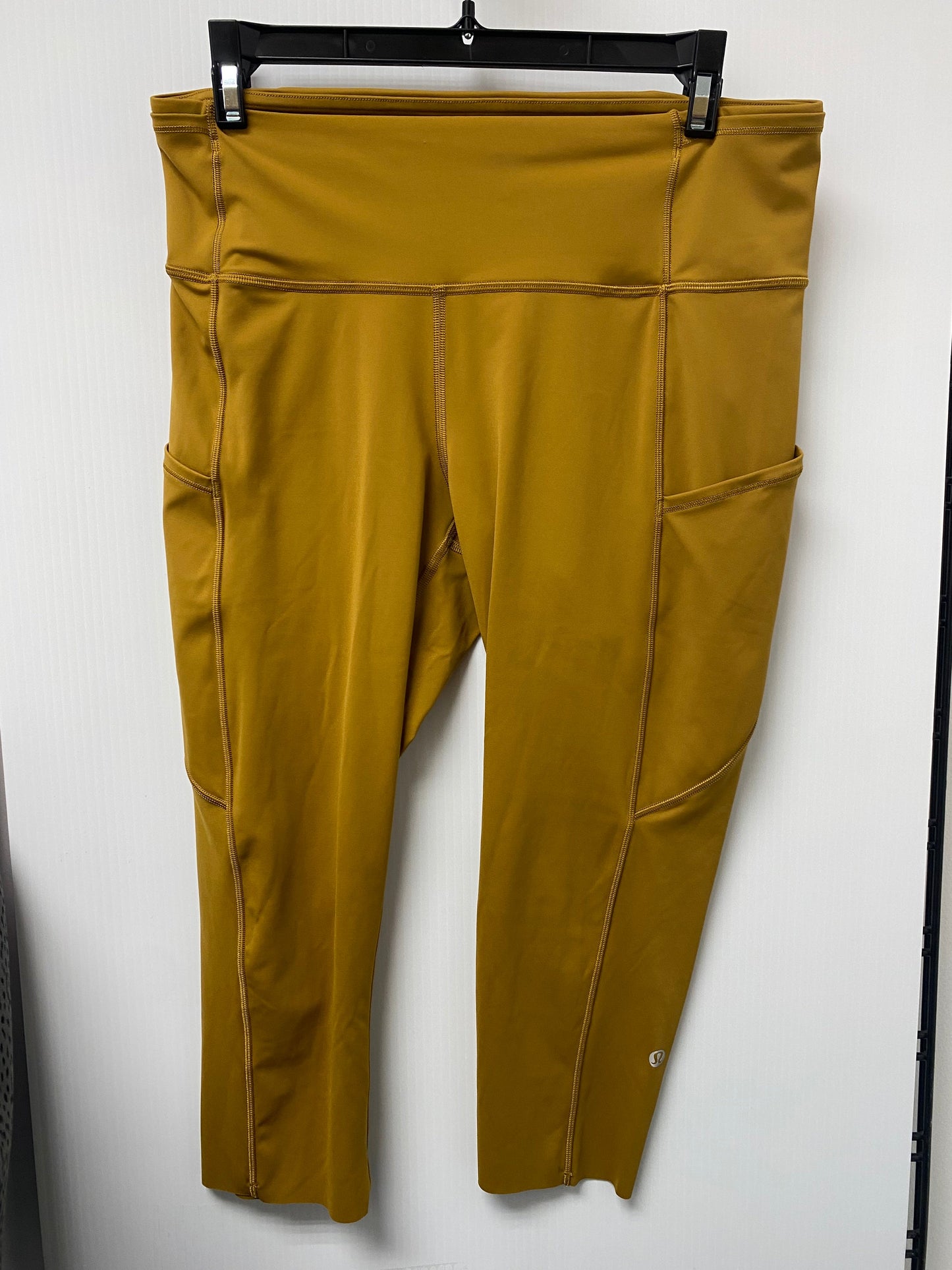 Athletic Pants By Lululemon In Gold, Size: 10