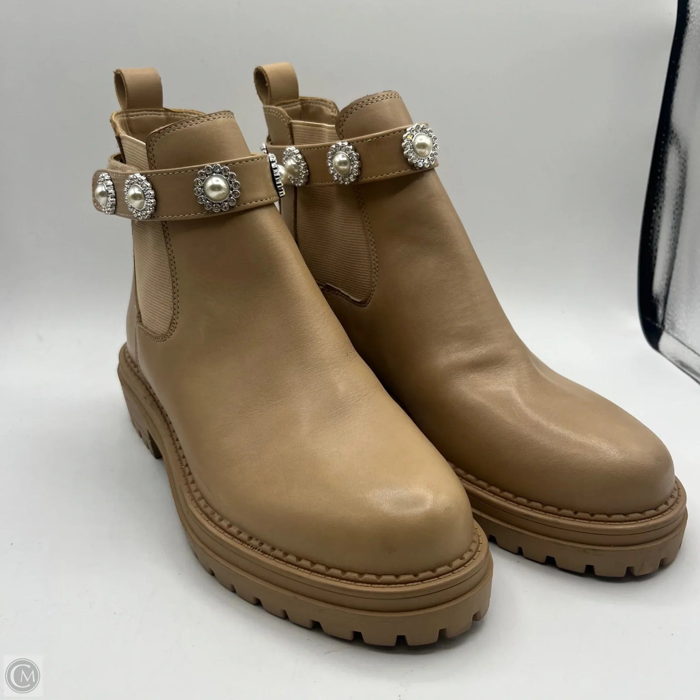 Boots Ankle Flats By Copper Key In Beige, Size: 8