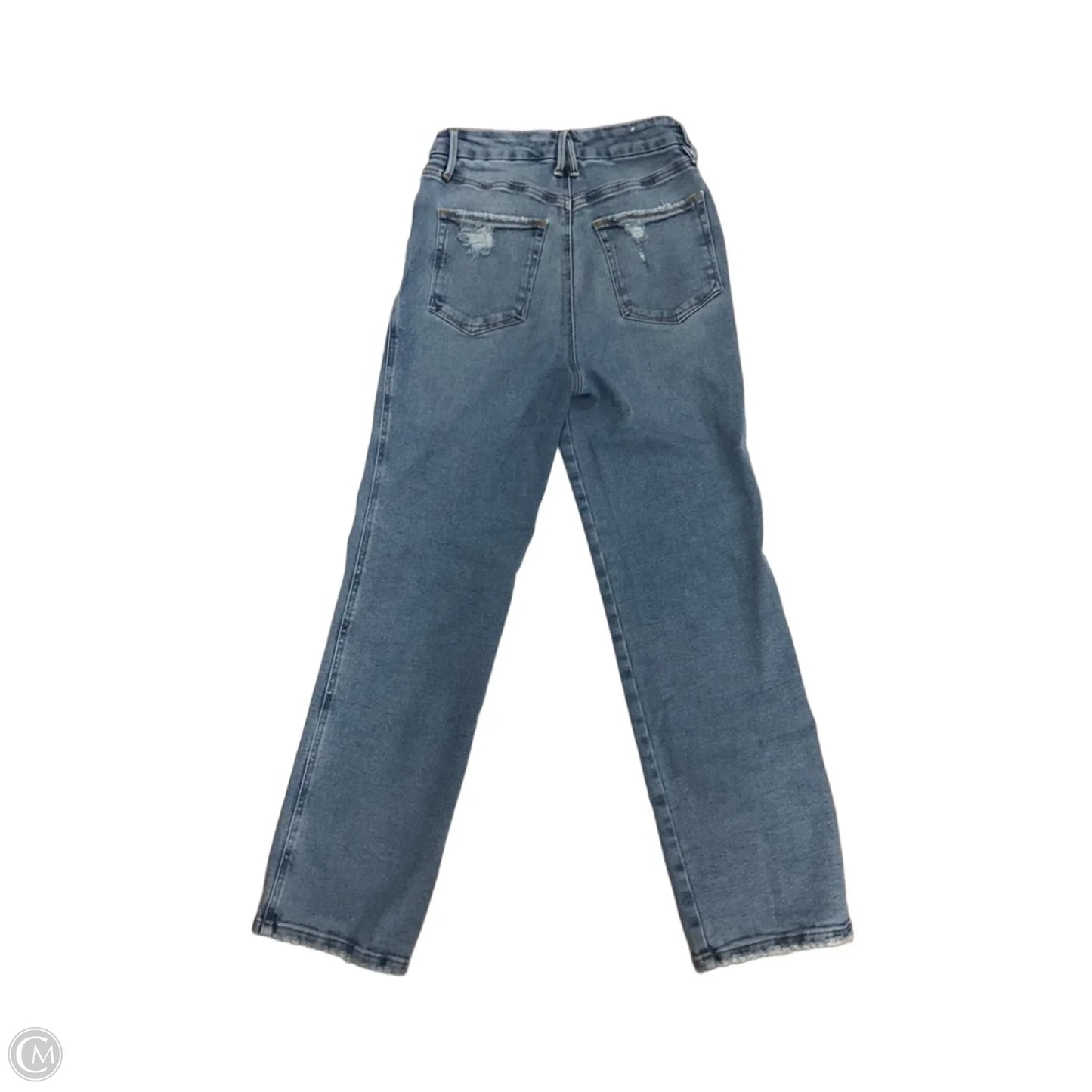 Jeans Straight By Good American In Blue Denim, Size: 8