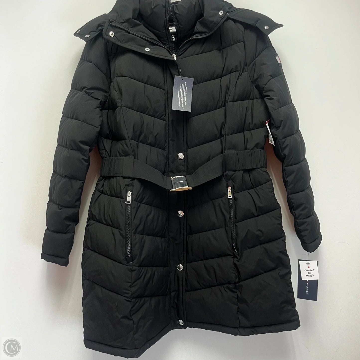 Coat Puffer & Quilted By Tommy Hilfiger In Black, Size: Xl