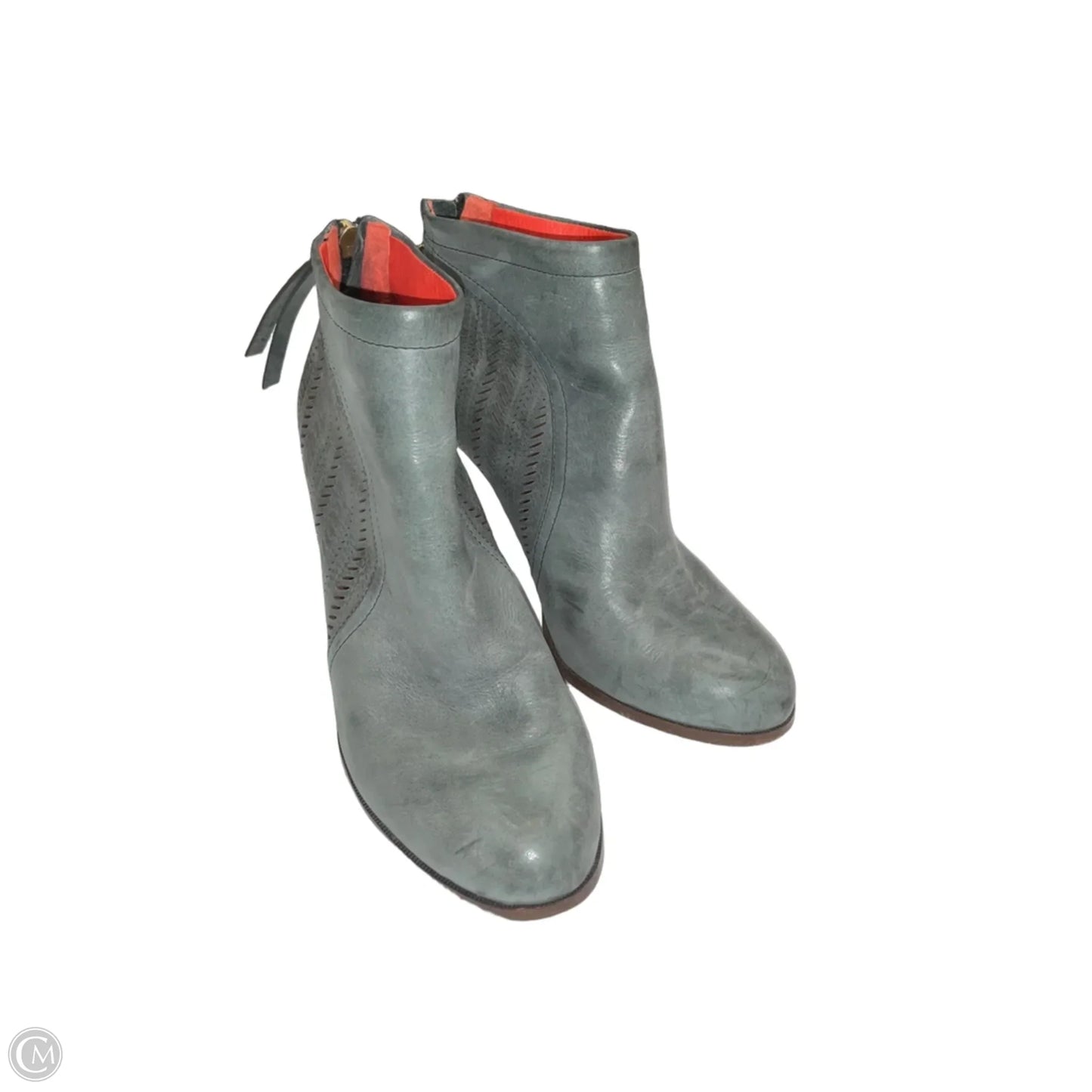 Boots Designer By Coach In Grey, Size: 8
