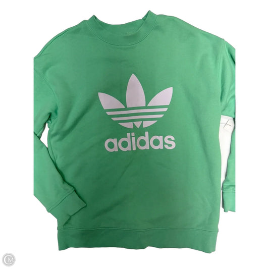 Sweatshirt Crewneck By Adidas In Green, Size: S