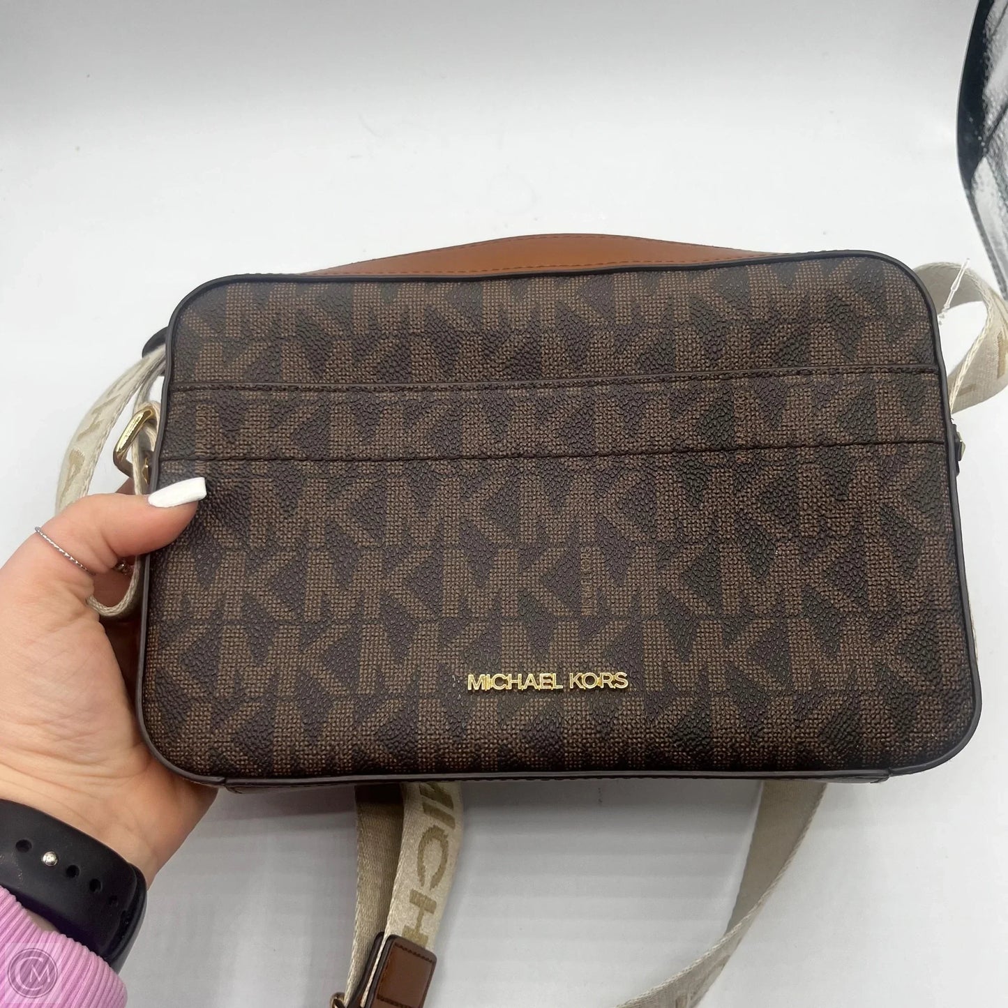 Crossbody Designer By Michael Kors, Size: Medium