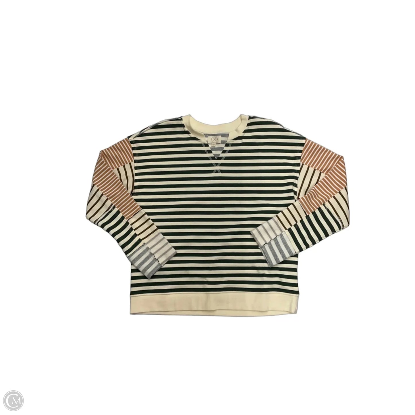 Top Long Sleeve By Thread And Supply In Striped Pattern, Size: S
