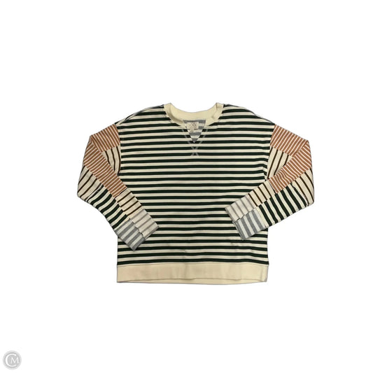 Top Long Sleeve By Thread And Supply In Striped Pattern, Size: S