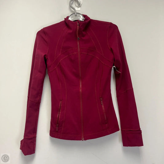 Athletic Jacket By Lululemon In Maroon, Size: 2