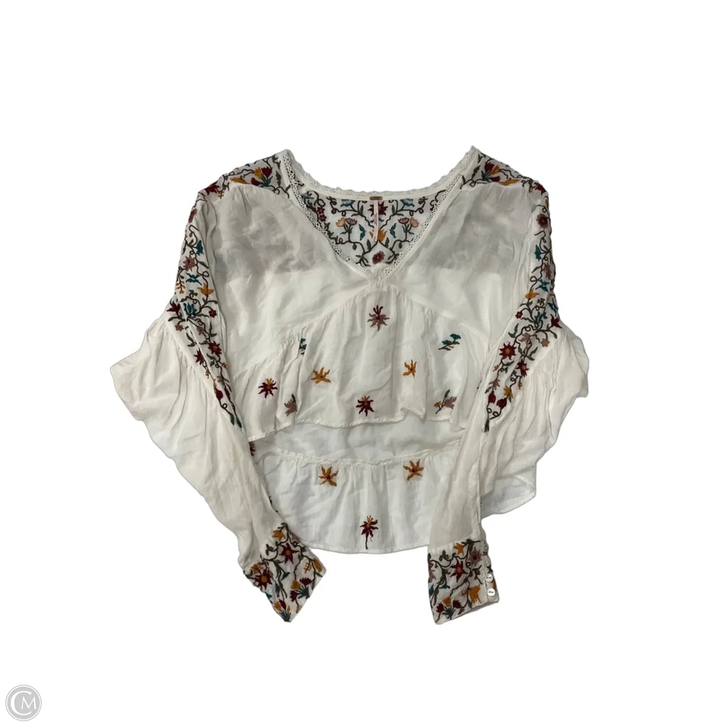 Top Long Sleeve By Free People In White, Size: S