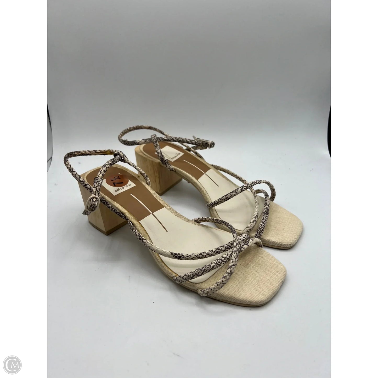 Sandals Heels Block By Dolce Vita In Animal Print, Size: 7.5