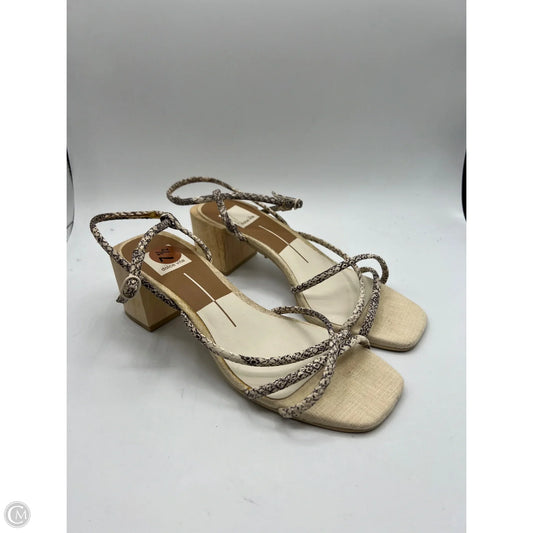 Sandals Heels Block By Dolce Vita In Animal Print, Size: 7.5